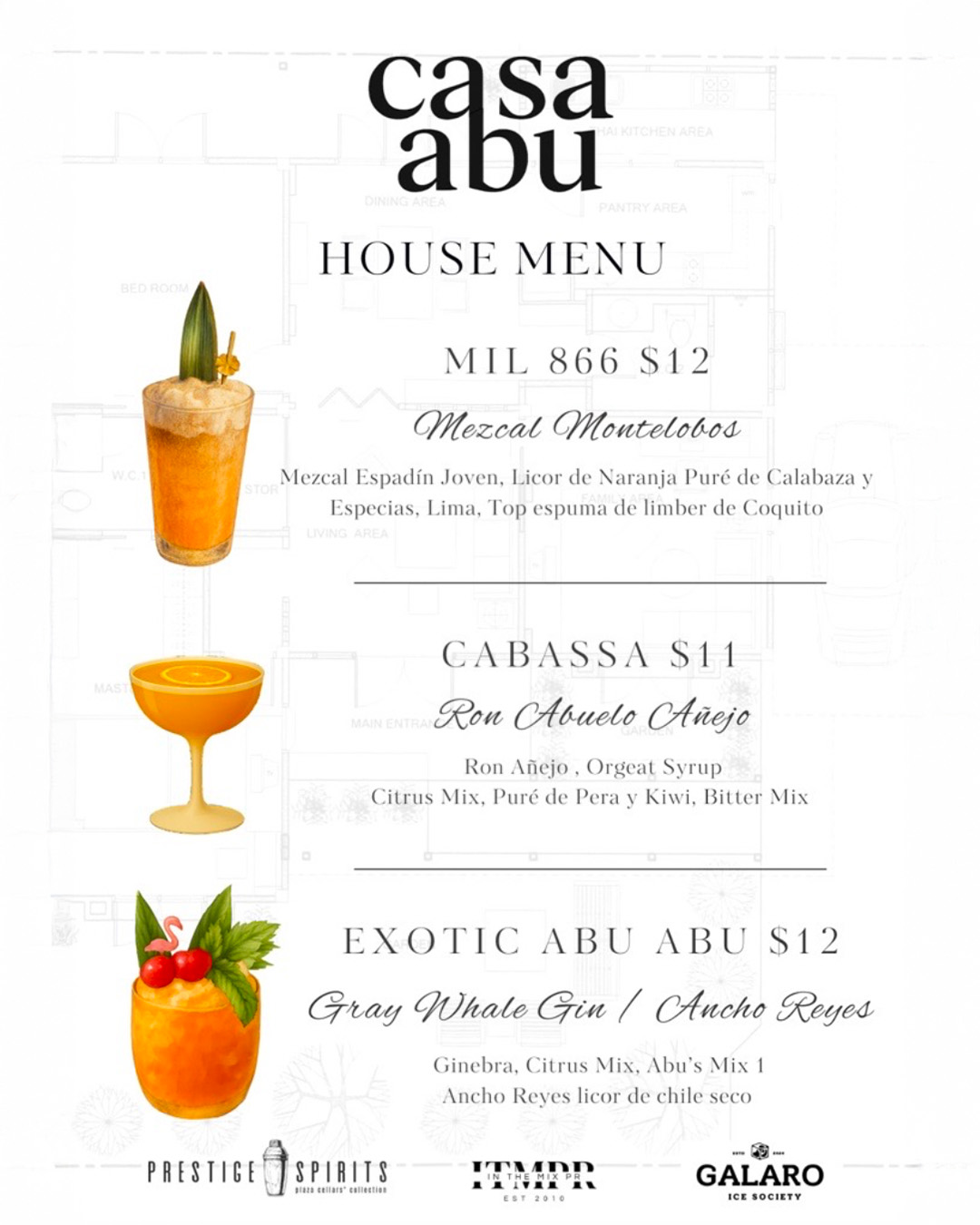 Casa Abu menu