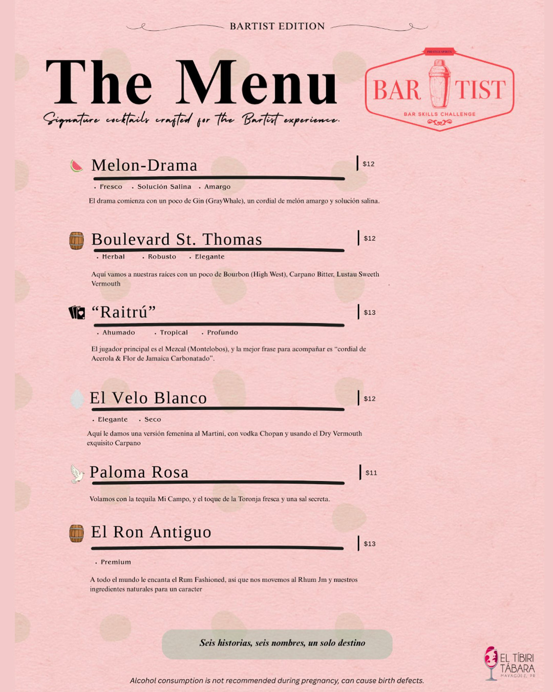 El Tibiri Tabara menu