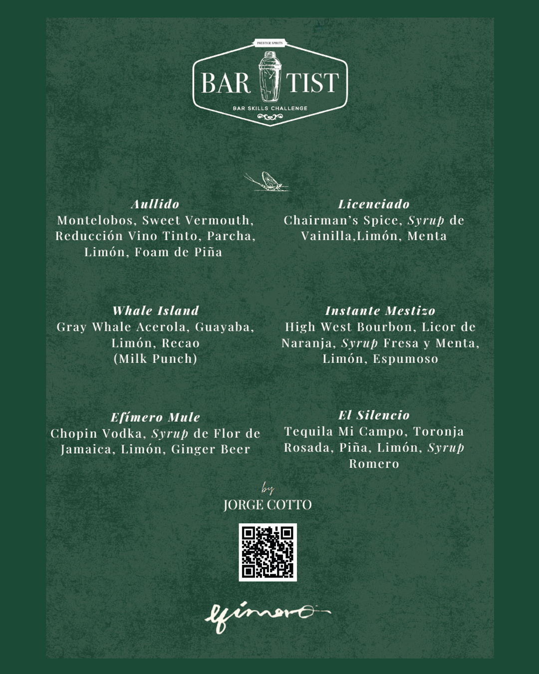 Efimero menu
